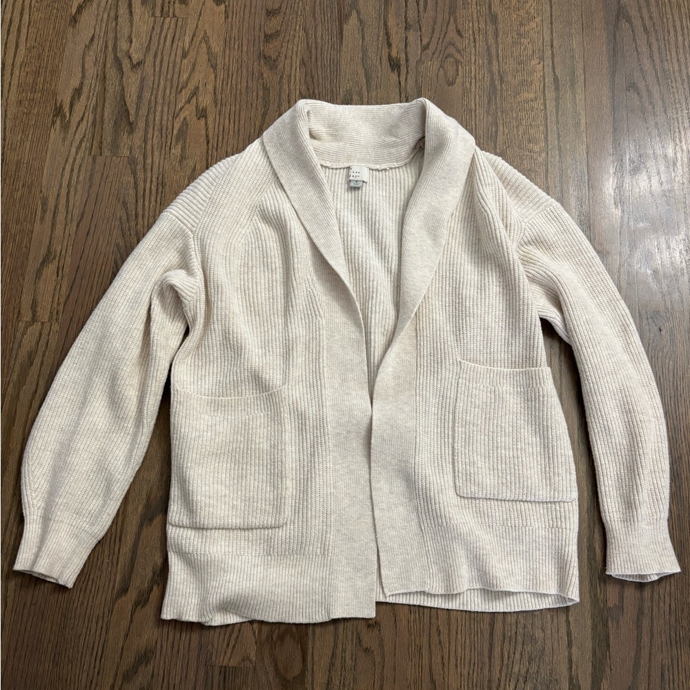A New Day by TARGET Cream Shawl-Collar Open Front Cardigan - WORN ONCE!
